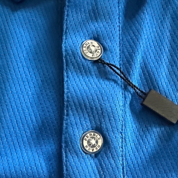 Pebble Beach Vibrant Blue Polo Golf Shirt - Picture 6 of 8